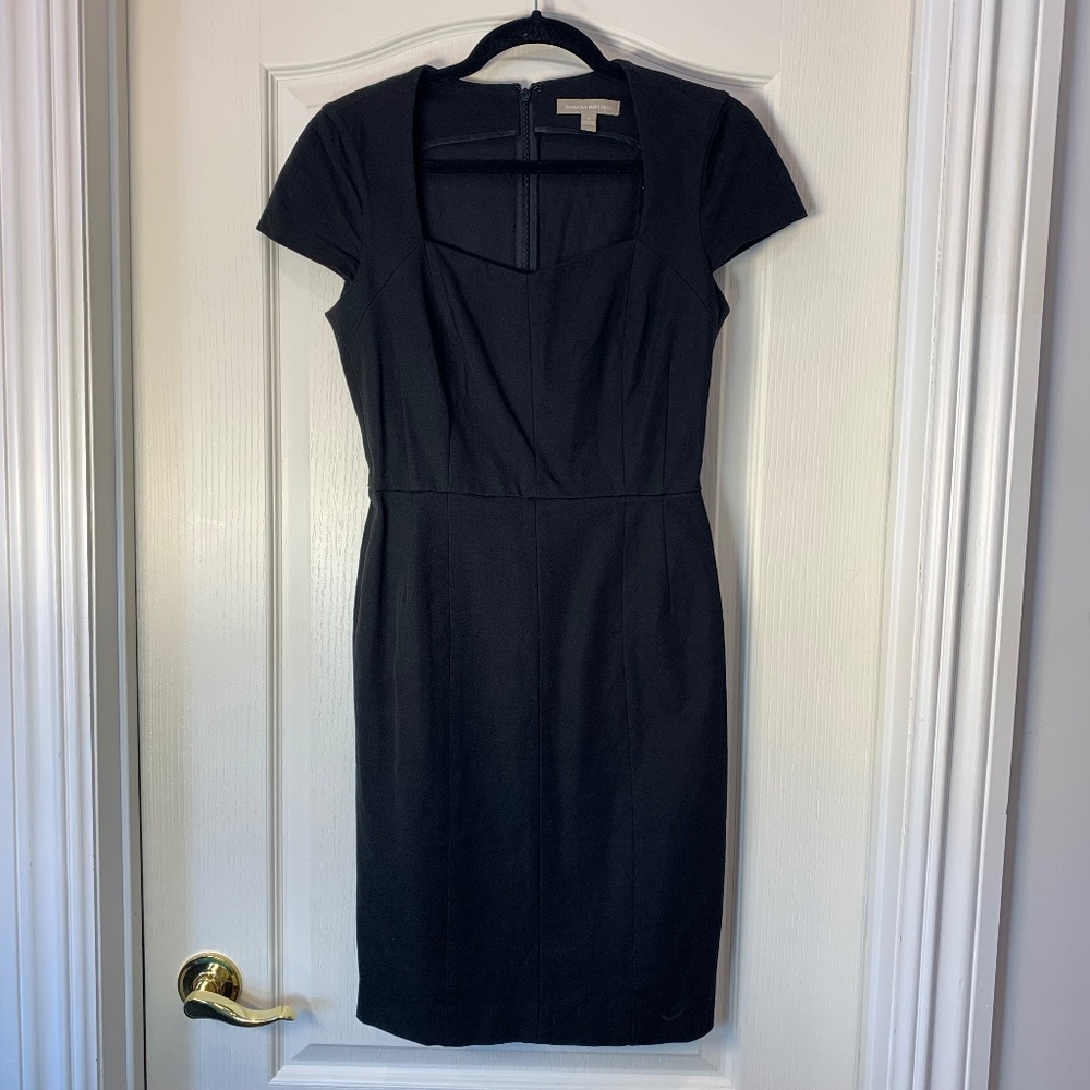 Banana Republic Black Tailored Sheath Dress Size 6 – Classic Office Chic‎